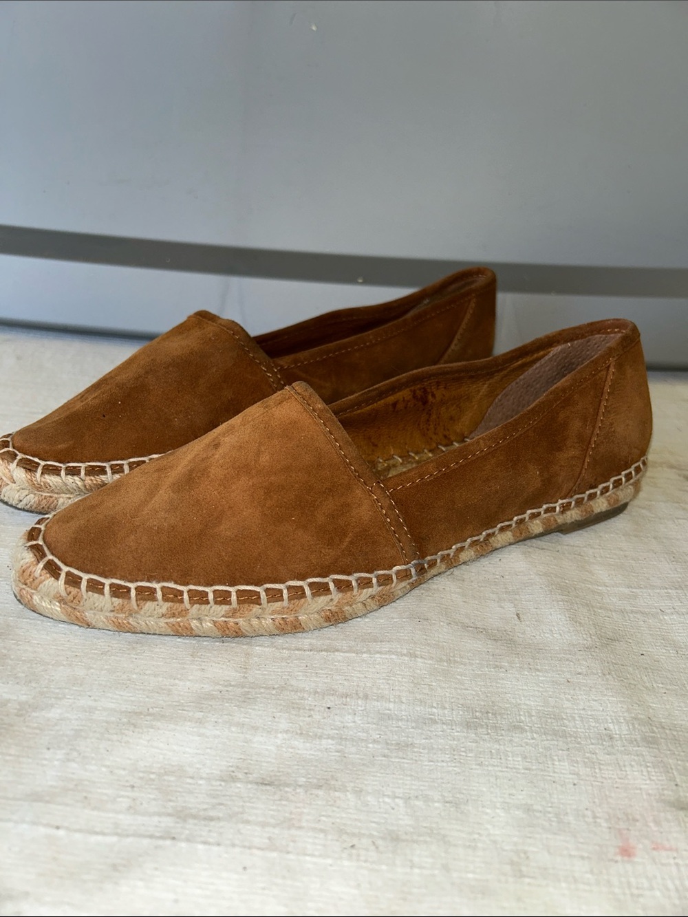 Frye Brown Suede Espadrille Slip-Ons